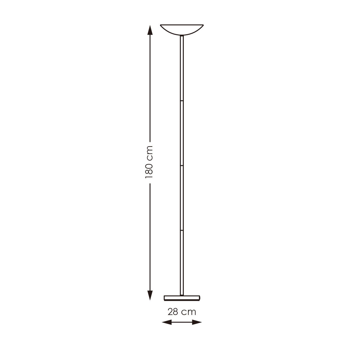 Easy 180 LED Stehleuchte – Moderner gebürsteter Stahl