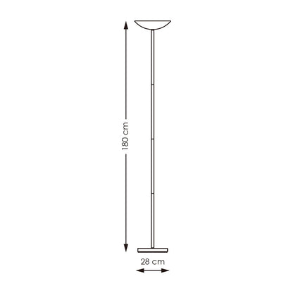 Easy 180 LED Stehleuchte – Moderner gebürsteter Stahl