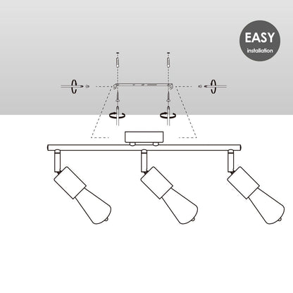 Aufbaustrahler Spy 3 - inkl. dimmbarer LED-Lampe - Schwarz