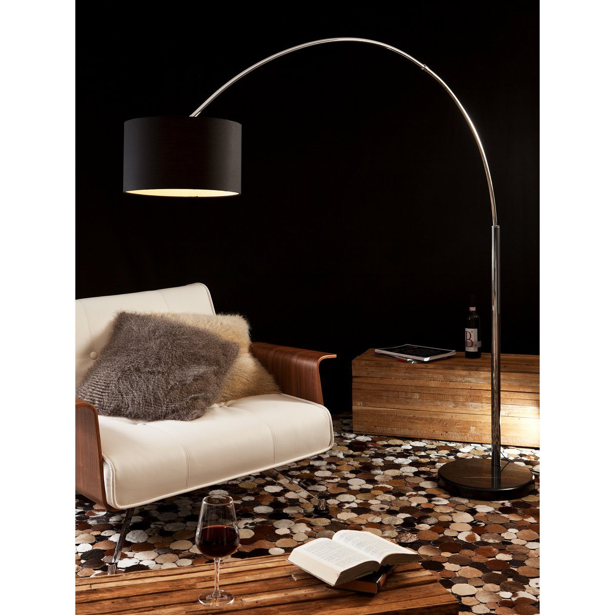 Bogenlampe 210 cm schwarz