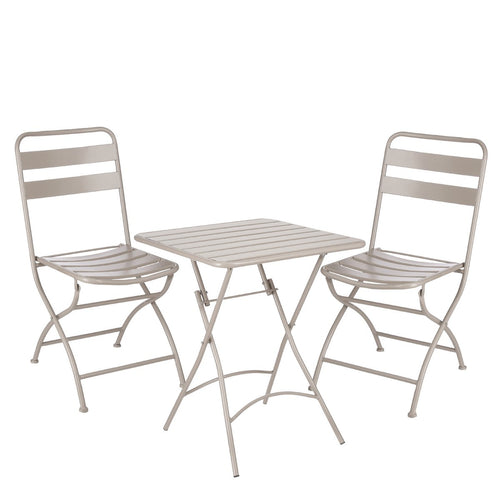 Evita Bistro-Set – 3er-Set – Metall – Braun