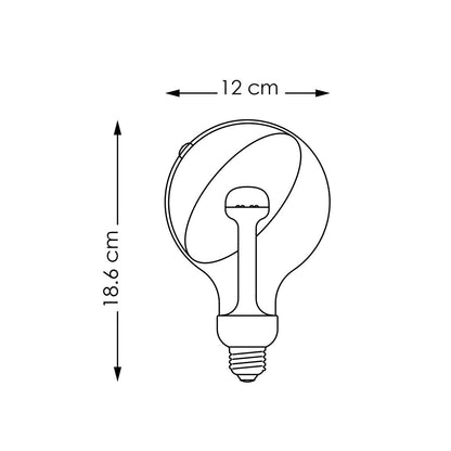 Dimmbare LED-Lampe Kugel silber G120 E27 5W 400Lm