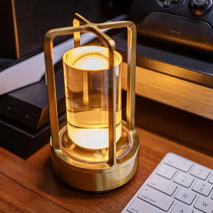 Klara Kristall-Tischlampe mit Touch-Panel und USB-Anschluss – Wiederaufladbare Nachttischlampe für Innen und Außen, 3-Farben-Dimmbar-2