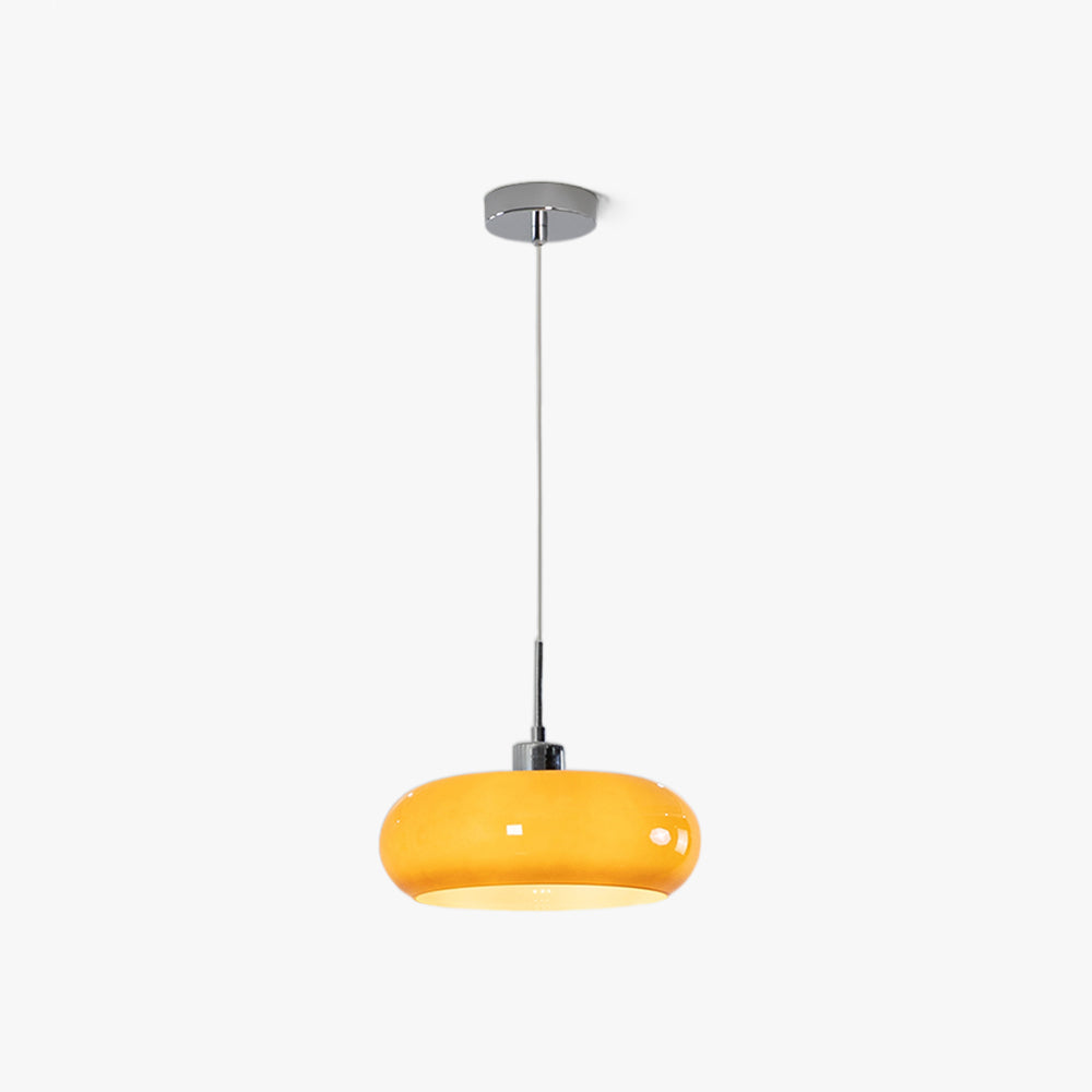 Hailie | Pendelleuchte Orange/Weiß 28 cm Glas 2