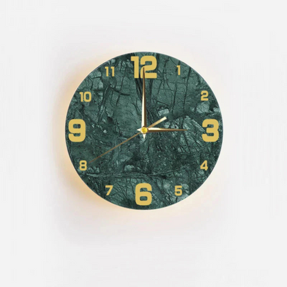 Secunda | Moderne Marmor LED Wanduhr 23 cm 6