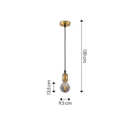 Hängelampe Bronze Vintage - G125 - dimmbar E27 Rauch