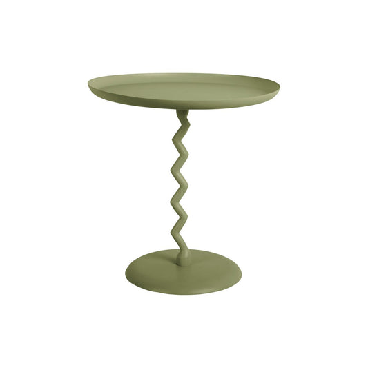 Beistelltisch Zig Zag – Grün – Moderner Metalltisch, Retro-Stil