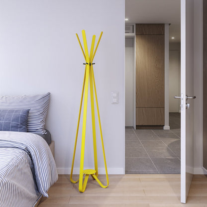 Gorillz Modi Garderobenständer – Moderner Kleiderständer aus Stahl mit 8 Haken & Dreiecksdesign, platzsparend & stabil, 174 cm hoch