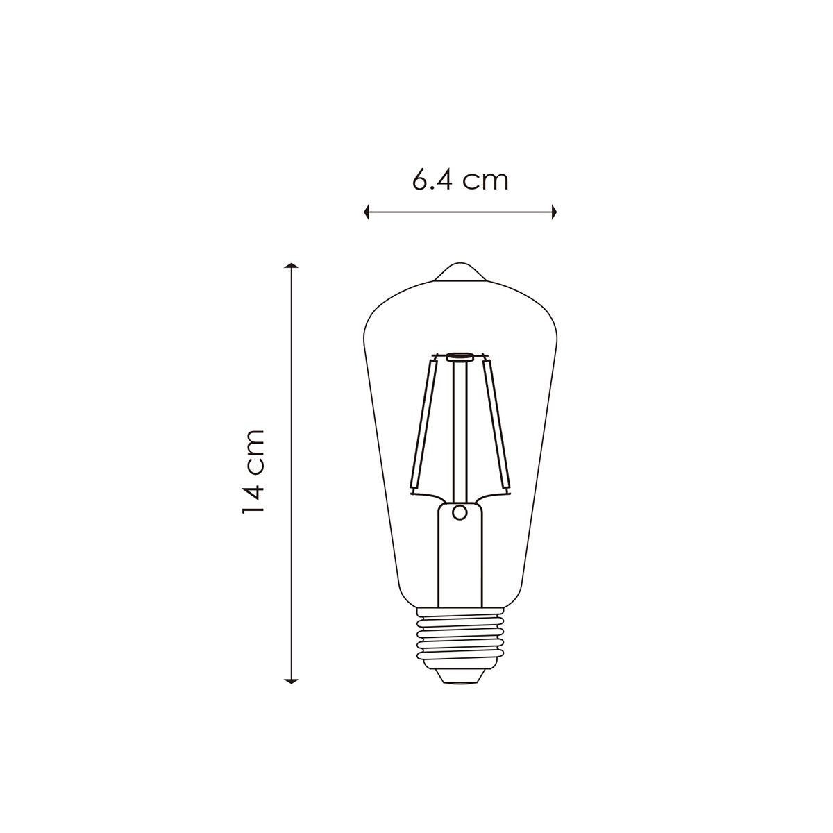 LED Drop Deco E27 ST64 2W 160Lm 3000K Klar