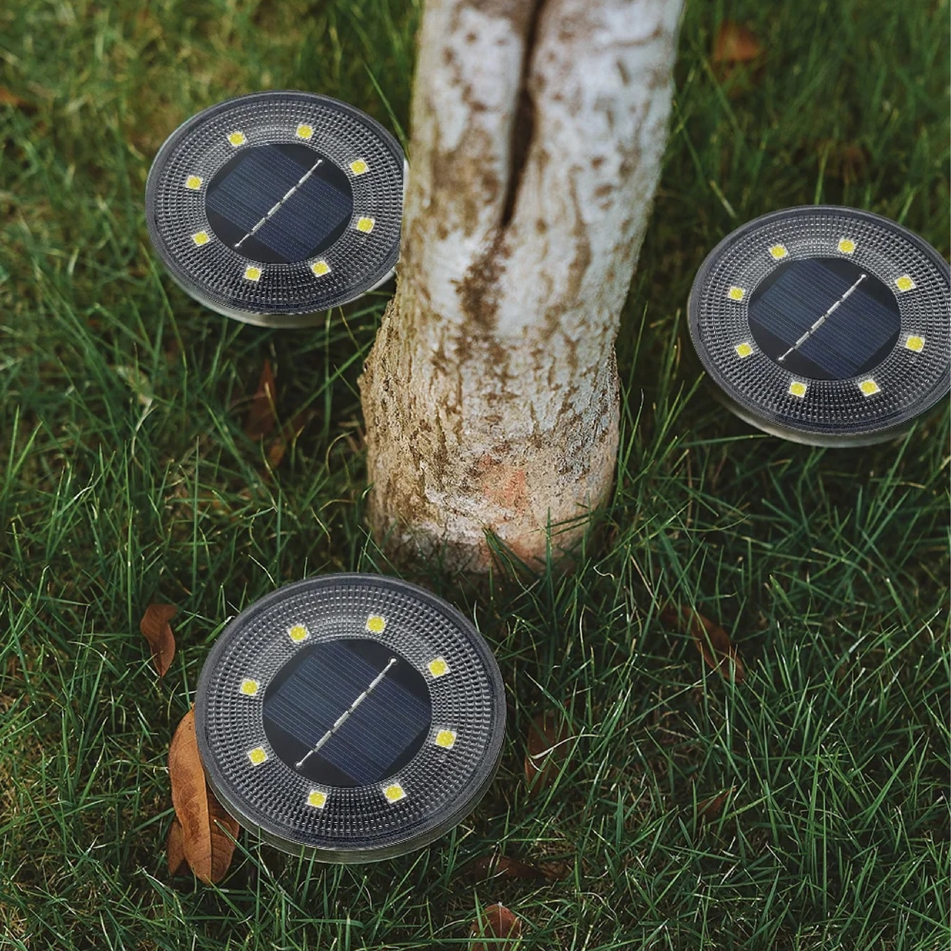 Solar Gartenleuchte mit IP65 Wasserschutz – Solarbetriebene LED Gartenbeleuchtung für Terrasse und Garten-5
