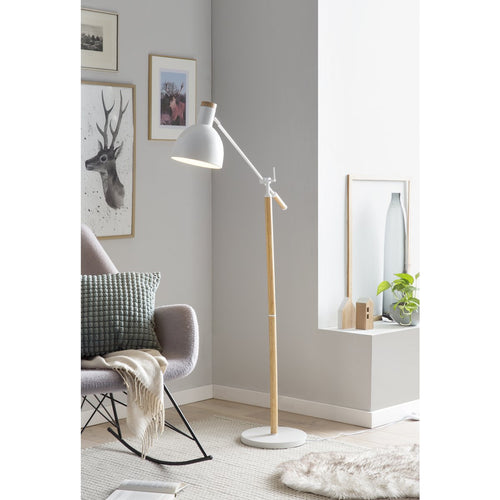 Moderne Stehleuchte mit Holzdekor – 166 cm Höhe