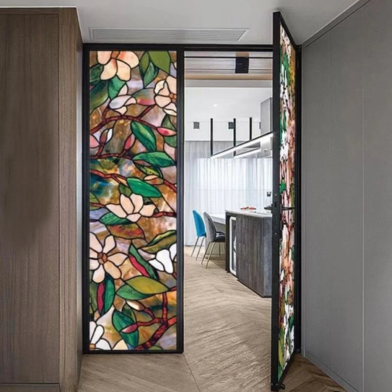 3D Blumen Fensterfolie | Sichtschutzfolie mit UV-Schutz 4