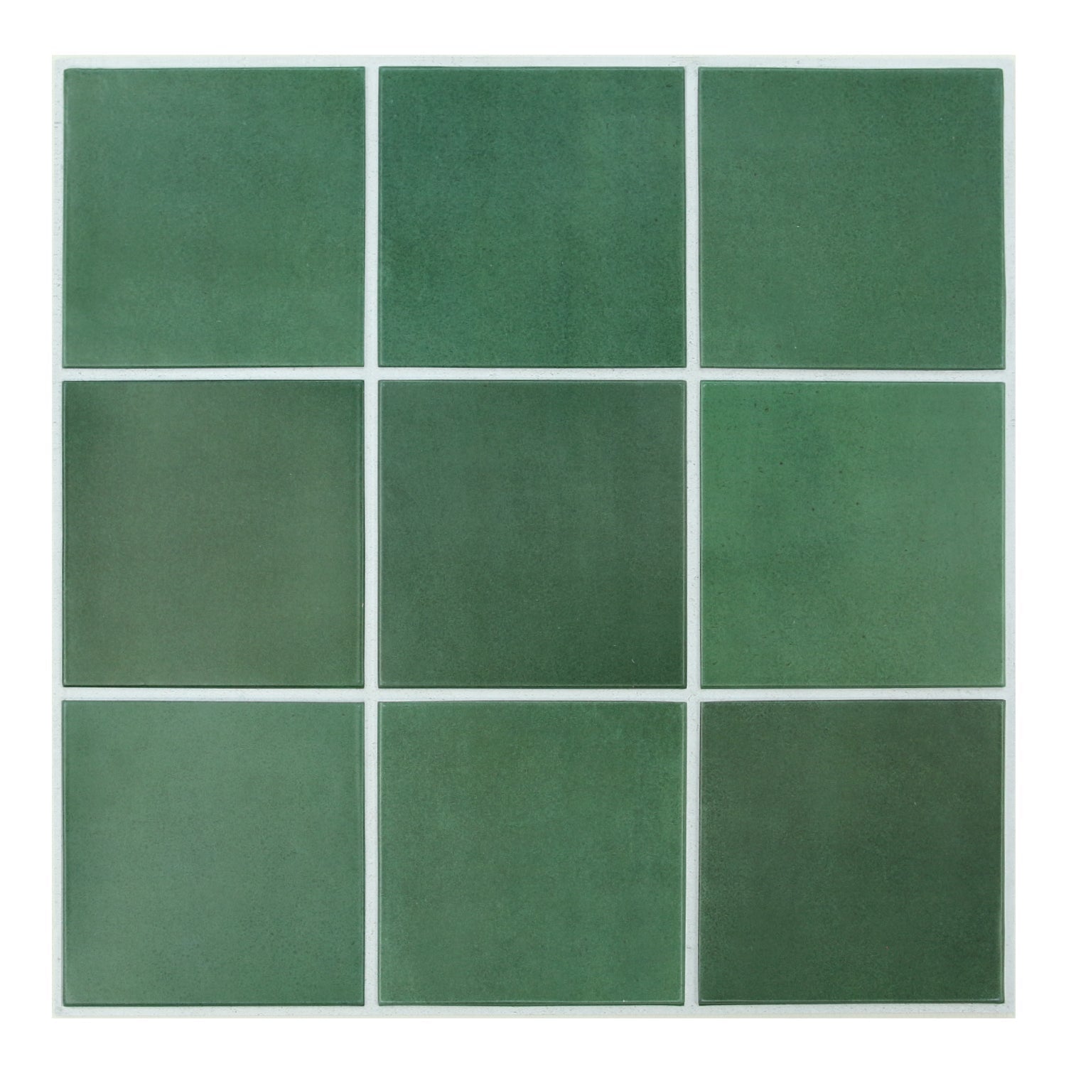 3D Dunkelgrüne Quadratische Peel and Stick Wandfliese | Wanddekoration 0