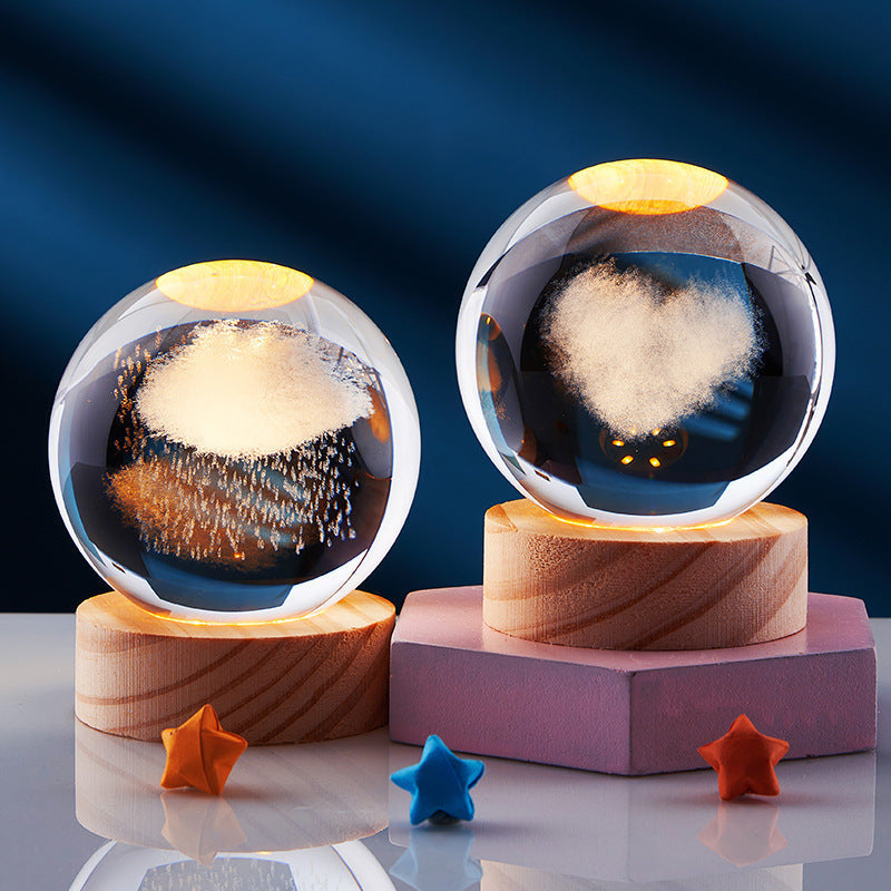 3D Glow Kristalllampe | Innovative LED Tischlampe 3