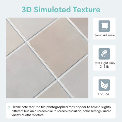 3D Grau-Rosa Quadrat Selbstklebende Wandfliesen | Wanddekoration 5