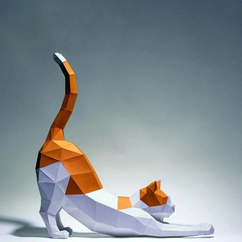 3D Katzen-Papercraft | DIY Dekoration für Kreative 2