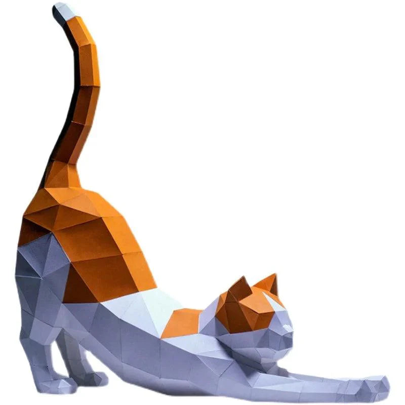 3D Katzen-Papercraft | DIY Dekoration für Kreative 4
