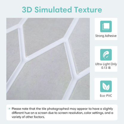 3D Mistgrau | Hexagon Wandfliesen zum Aufkleben 5