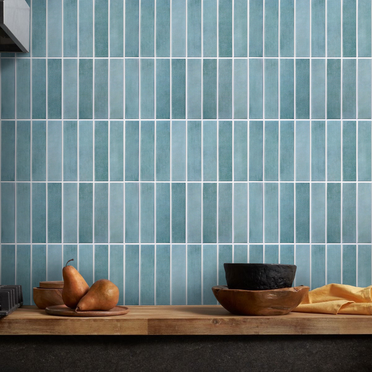 3D Ozeanfarbige Mosaik Wandfliesen | Selbstklebende Fliesen 3