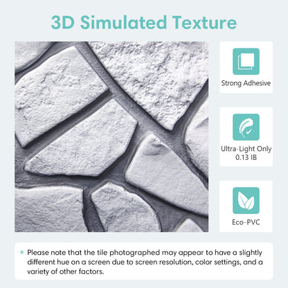 3D Sierra Sand Graue Kalkstein Wandfliesen | Selbstklebende Fliesen 6