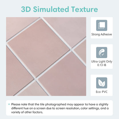 3D Staubrosa | Peel and Stick Wandfliesen 5