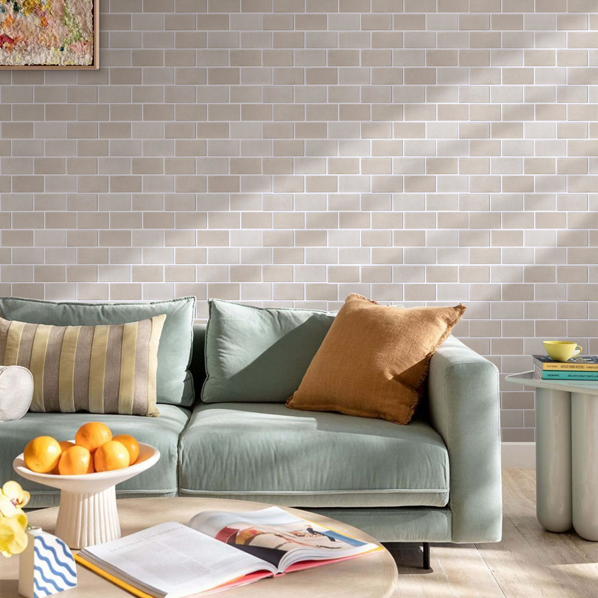3D Toledo Cream | Selbstklebende Wandfliesen 3