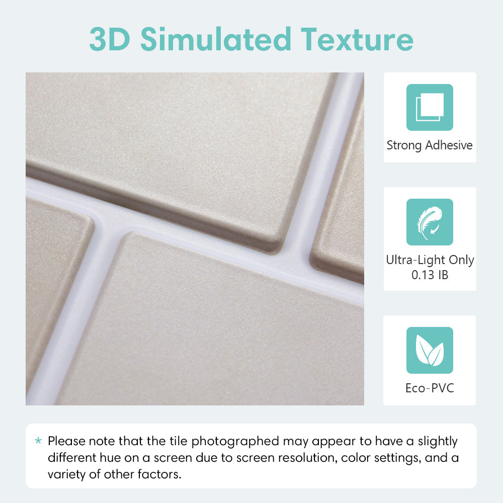 3D Toledo Cream | Selbstklebende Wandfliesen 5