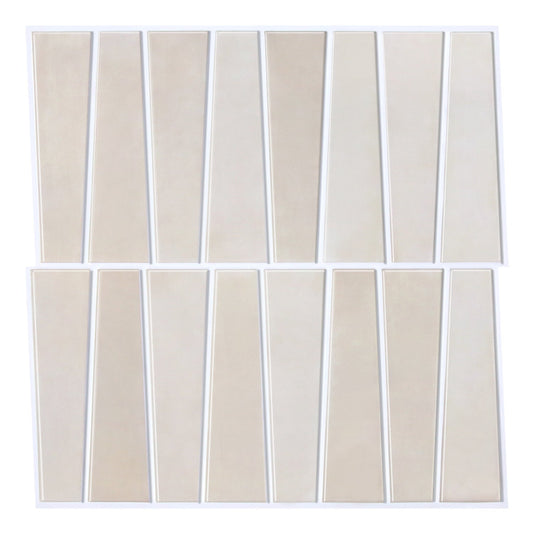 3D Trapez Creme | Selbstklebende Wandfliesen kaufen 0