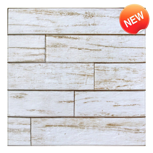 3D Weiß Shiplap Holzpaneele | Selbstklebende Wandverkleidung 0
