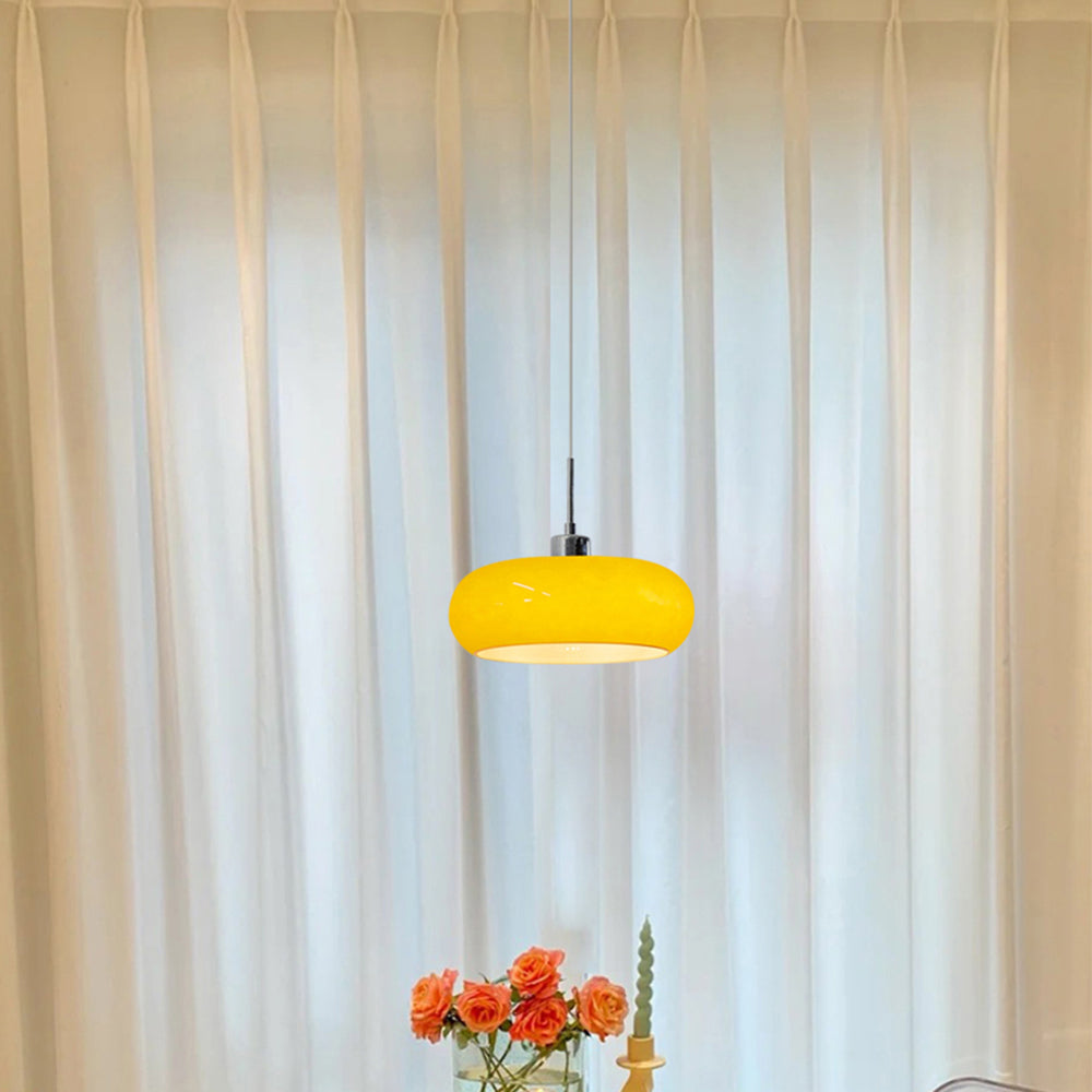 Hailie | Pendelleuchte Orange/Weiß 28 cm Glas 4