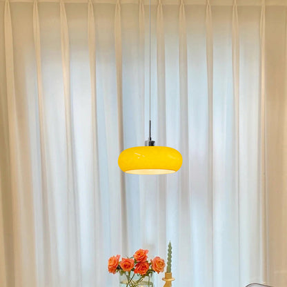 Hailie | Pendelleuchte Orange/Weiß 28 cm Glas 4