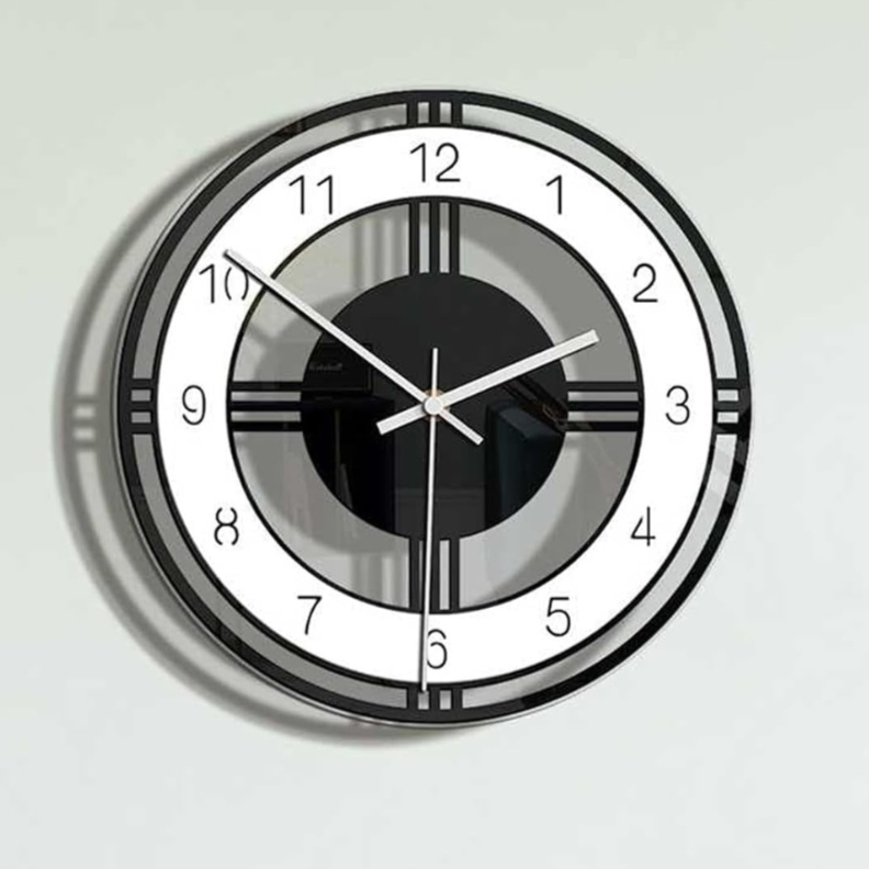 Black wall clock | Modern wall decoration for living room