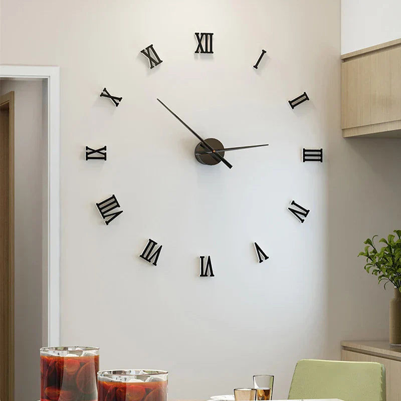 ImperialHour Große Wanduhr Schwarz mit Römischen Ziffern – Zeitloses Design für Ihr Zuhause-2