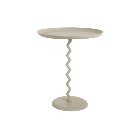 Beistelltisch Zig Zag – Grau – Großer Metalltisch, Retro-Stil
