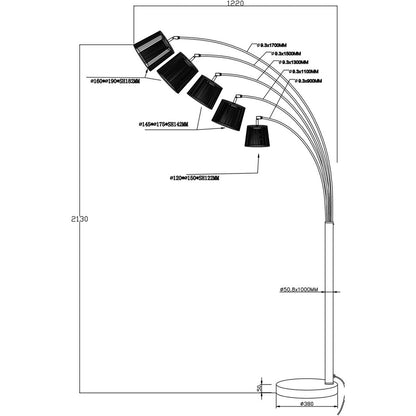 Five Fingers 213 cm Kupfer