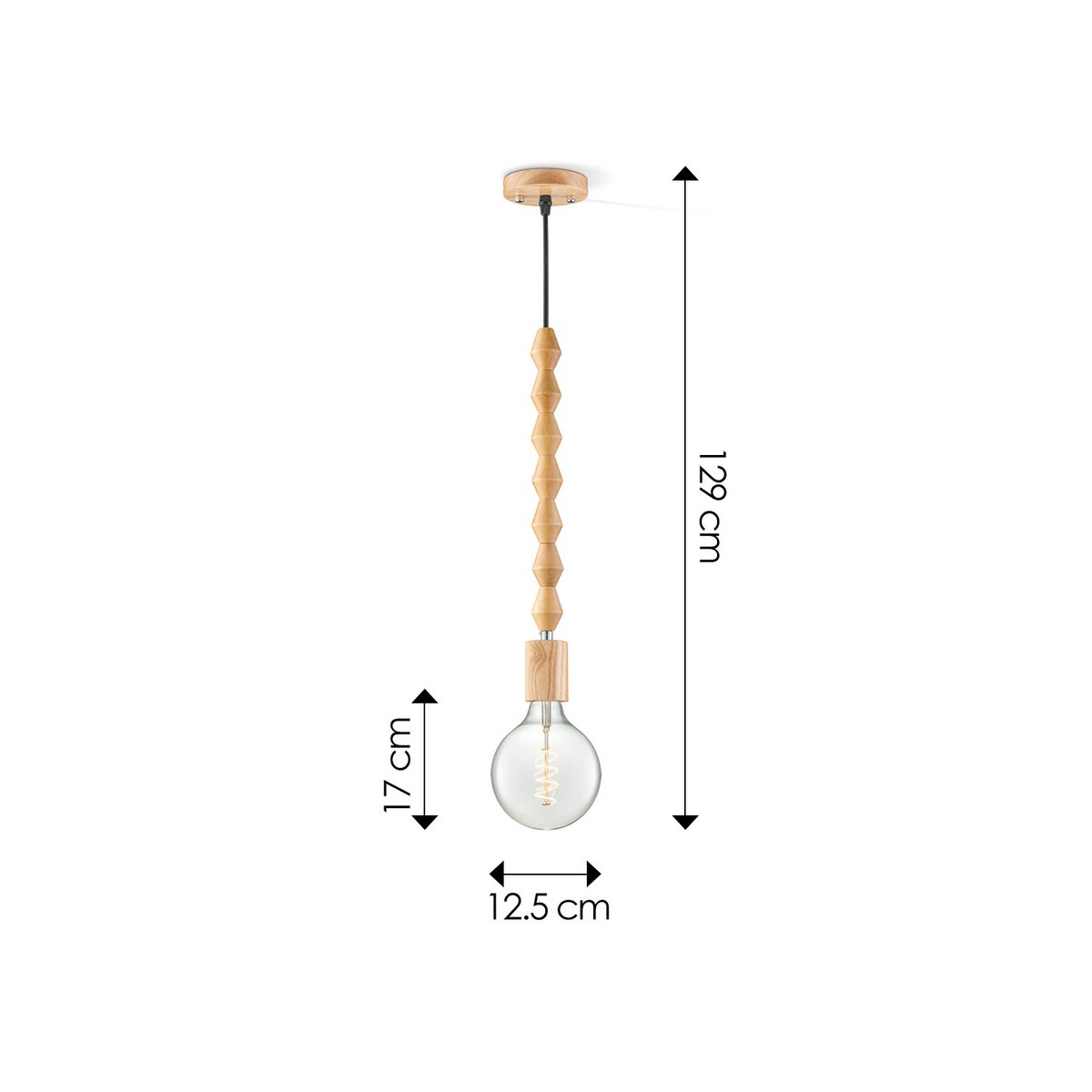 Hängelampe Dana - LED G125 Lampe - dimmbar E27 klar