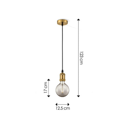 Hängelampe Bronze Vintage - G95 - dimmbar E27 Rauch