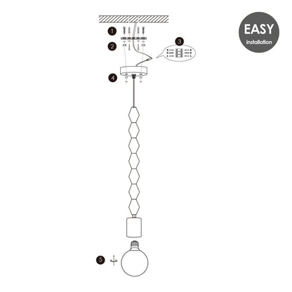 Hängelampe Dana - LED G195 Lampe - dimmbar E27 Rauch