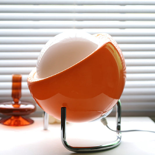 Bauhaus Tischlampe aus Glas im Retro-Stil | LED Tischleuchte für Schlafzimmer, Wohnzimmer und Büro mit Warmweißem Licht-1