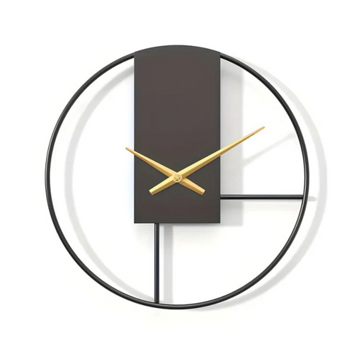 Aurum | Große Wanduhr Modern Schwarz 40 cm Minimalistisch 5