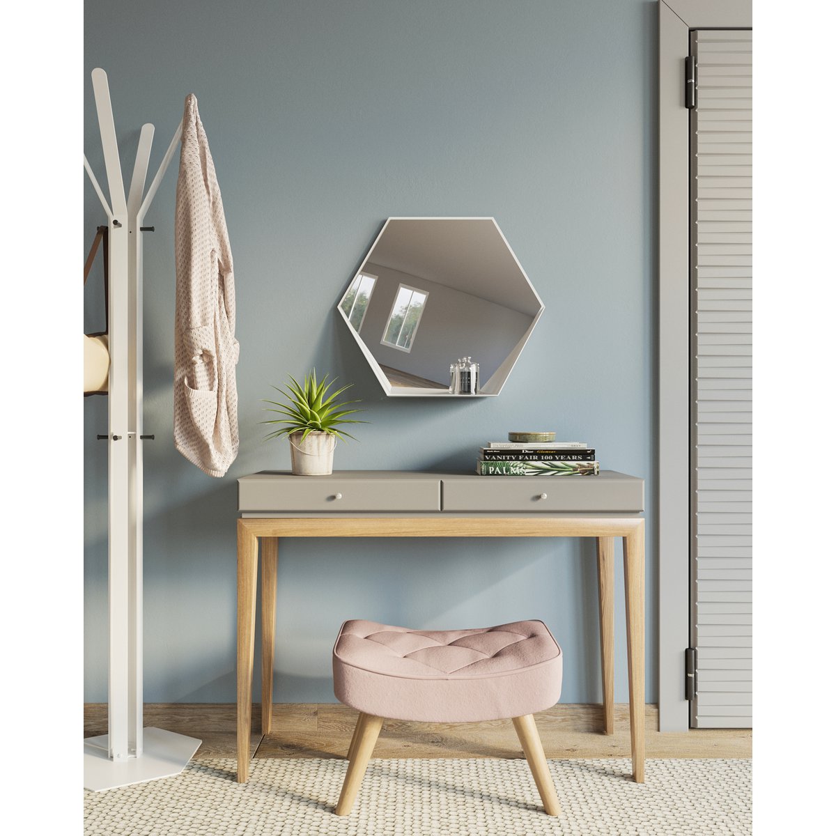 Gorillz Hive Hexagon Wandspiegel – Design trifft Nachhaltigkeit