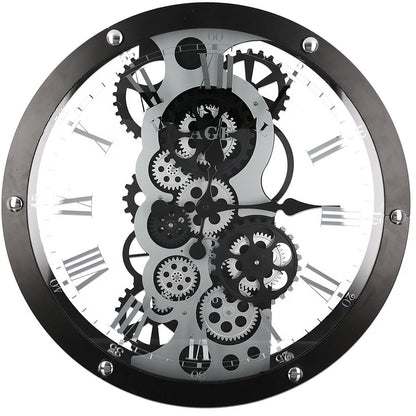 Wanduhr"Industry"schwarz/silber D.52cm