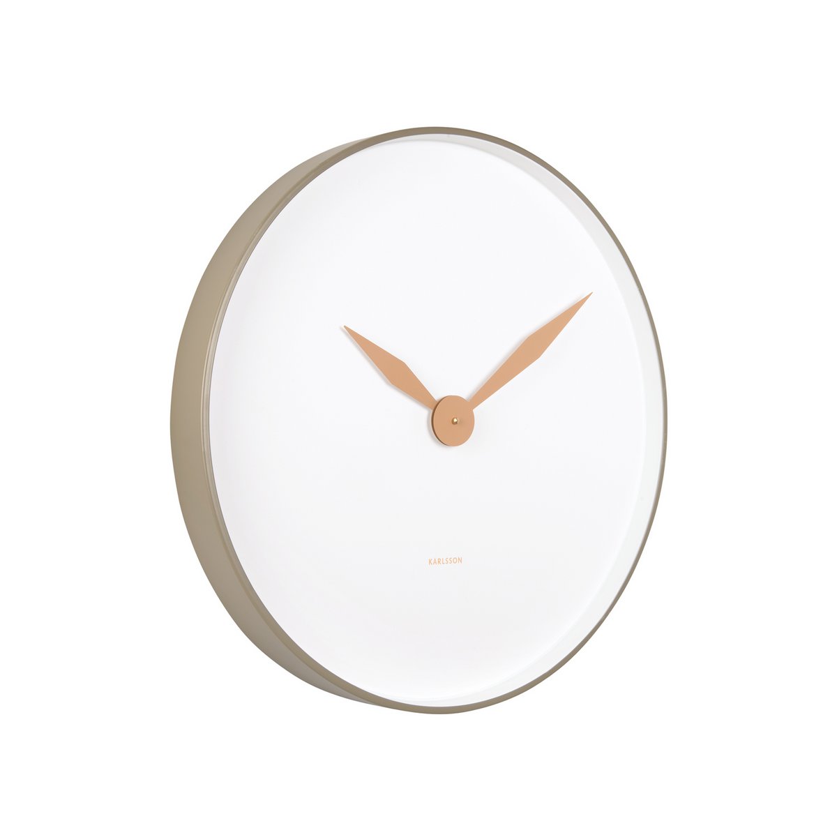 Karlsson Wanduhr „Albatross“ – Designuhr von Ewald Winkelbauer, rund & minimalistisch, in Grau, Moosgrün & mehr