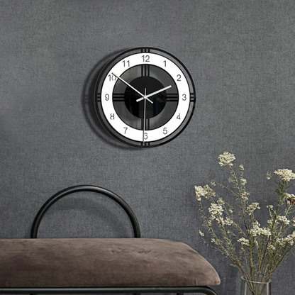 Schwarze Wanduhr | Moderne Wanddekoration für Wohnzimmer 5