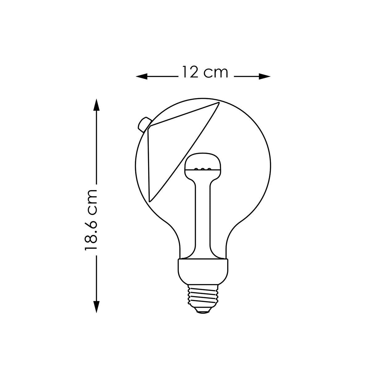 Dimmbare LED-Lampe Cone silber G120 E27 5W 400Lm