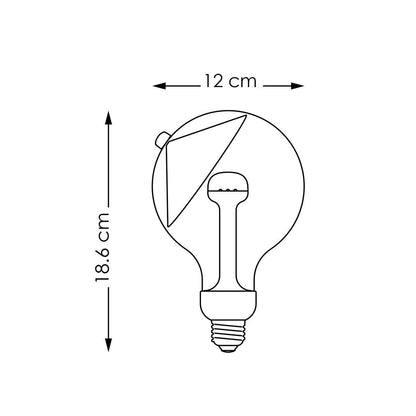 Dimmbare LED-Lampe Cone silber G120 E27 5W 400Lm