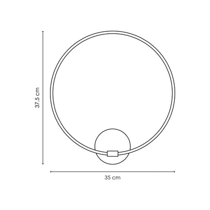 LED Wandleuchte Eclips | 35/10/37,5 cm | Aluminium