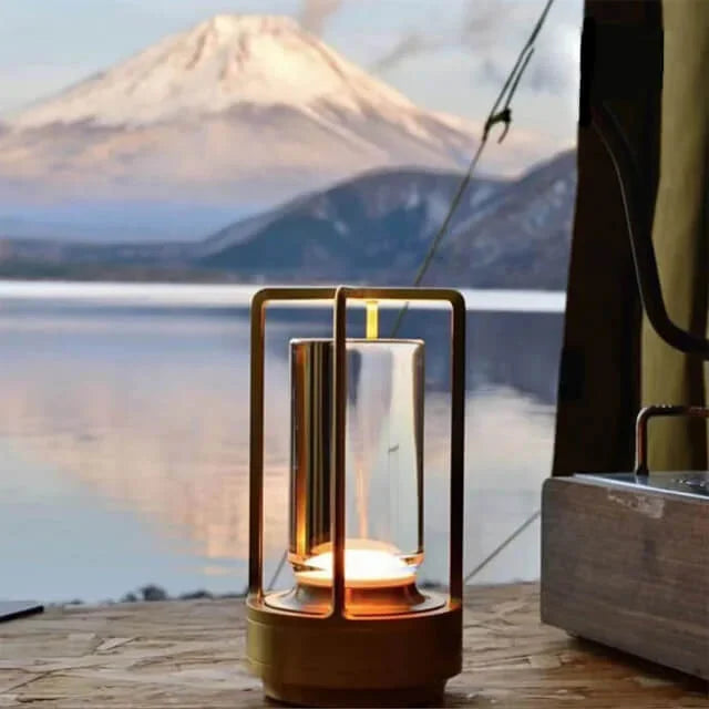 Klara Kristall-Tischlampe mit Touch-Panel und USB-Anschluss – Wiederaufladbare Nachttischlampe für Innen und Außen, 3-Farben-Dimmbar-4