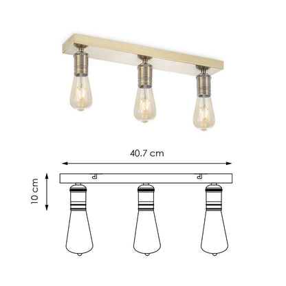 Aufbaustrahler Nitro 3 - inkl. dimmbarer LED-Lampe - Messing