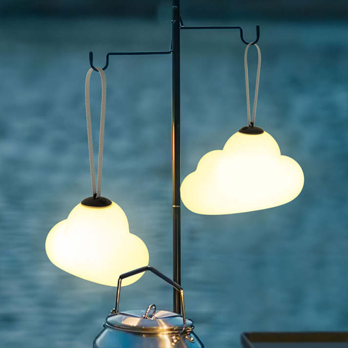 Variant image for Wolkenförmige LED Hängeleuchte – Wasserdichte Pendelleuchte aus Metall und Acryl für Garten und Außenbereich, Warmweiß, 12 cm Durchmesser-2